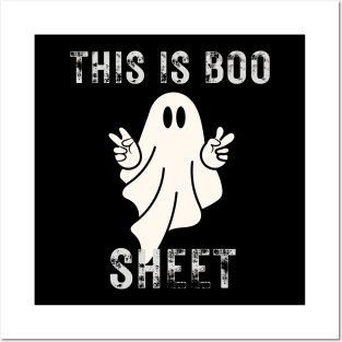 This Is Boo Sheet Ghost Retro Halloween Costume Posters and Art